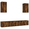 vidaXL 6 Piece TV Cabinet Set Smoked Oak Engineered Wood
