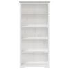 vidaXL Bookcase BODO White 80x38x180 cm Solid Wood Pine 5-Tier