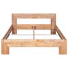 vidaXL Bed Frame without Mattress Solid Oak Wood 140x200 cm