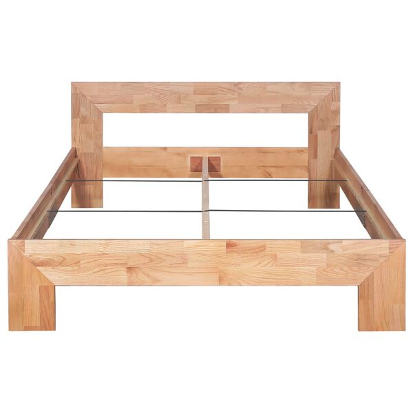 vidaXL Bed Frame without Mattress Solid Oak Wood 140x200 cm