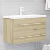 vidaXL Sink Cabinet Sonoma Oak 80x38.5x48 cm Engineered Wood