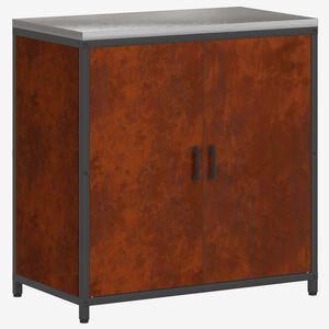 vidaXL Kitchen Storage with Shelf Rusty 90 x 50 x 92 cm Steel