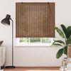 vidaXL Roller Blind with Curtains Manual Brown 140 x 220 cm Bamboo