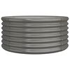 vidaXL Garden Planter Galvanised Steel 80x80x36 cm Grey