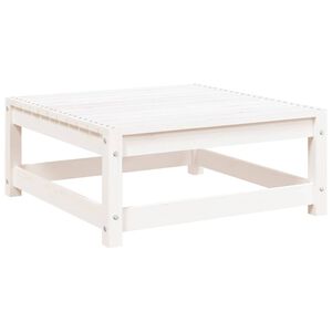 vidaXL Garden Footstool White 70x70x30 cm Solid Wood Pine