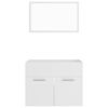 vidaXL 2 Piece Bathroom Furniture Set White Engineered Wood