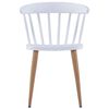 vidaXL Dining Chairs 2 pcs White Plastic