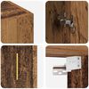 vidaXL Wall Cabinet Old Wood 69.5 x 34 x 90 cm Engineered Wood