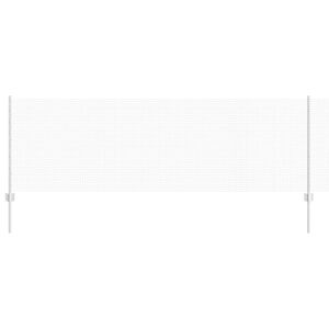 vidaXL Fence with Post Silver