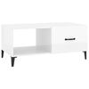 vidaXL Coffee Table High Gloss White 90x50x40 cm Engineered Wood