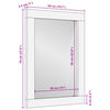 vidaXL Bathroom Mirror 50x70x2.5 cm Solid Wood Mango and Glass