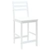 vidaXL Dining Chairs 2 pcs White 40 x 47.5 x 99.5 cm Solid Rubber Wood