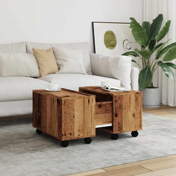 vidaXL Coffee Table Old Wood 60x60x38 cm Engineered Wood