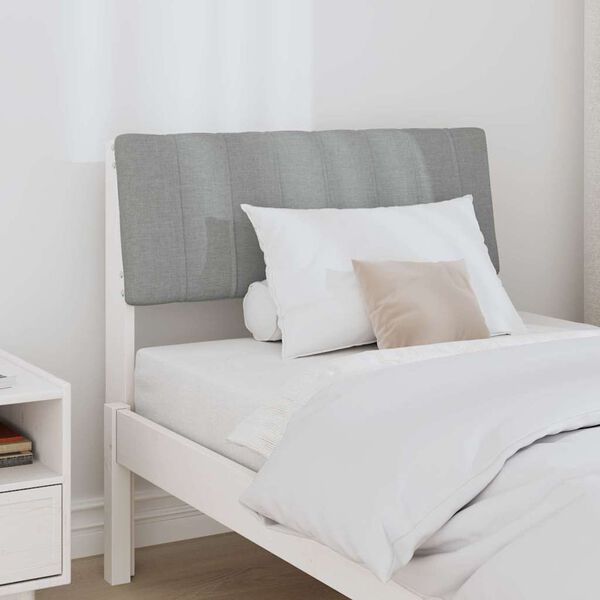 vidaXL Upholstered Headboard Light Grey 75 cm Solid Pine Wood