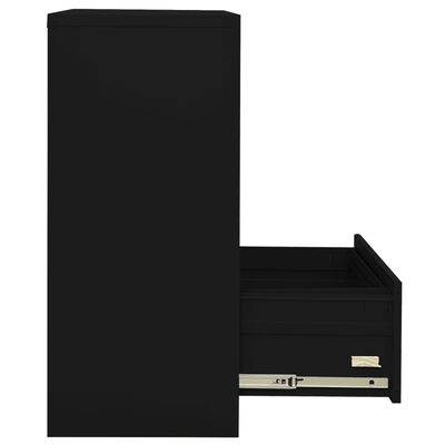 vidaXL Filing Cabinet Black 90x46x103 cm Steel