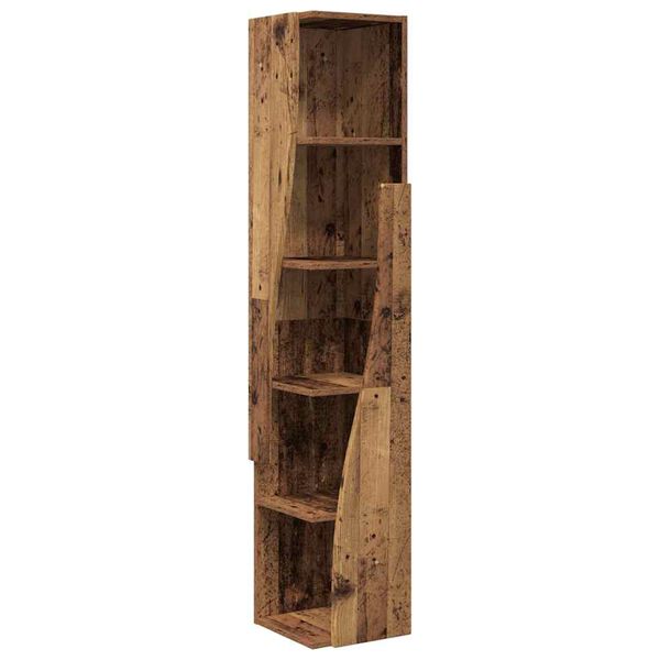 vidaXL Corner Cabinet Old Wood 27.5x27x140cm Engineered Wood