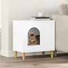 vidaXL Cat House White 51 x 30 x 52 cm Engineered Wood