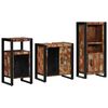 vidaXL Bathroom Furniture Set with Shelf 3 pcs Brown Solid Mango Wood