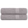 vidaXL Bath Towels "FROGN" 2 pcs Grey 100x150 cm 360 gsm