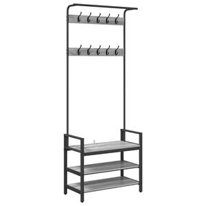vidaXL Coat Rack Grey Sonoma 75 x 34 x 184 cm Engineered wood