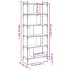 vidaXL Bookcase 6-Tier Grey Sonoma 76x32x192 cm Engineered Wood