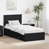 vidaXL Bed Frame Black and Silver 100 x 200 cm Engineered Wood