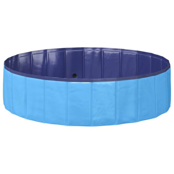 vidaXL Foldable Dog Swimming Pool Folding Blue 120 x 120 x 30 cm PVC