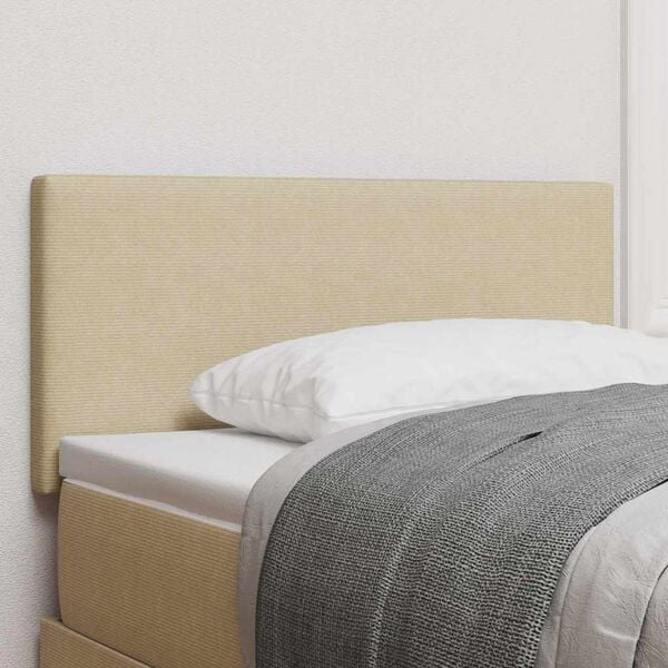 vidaXL LED Headboard with LED Strip Lights Grey Green 80 cm Polyester