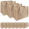 vidaXL Jute Handbags 10 Natural 26 x 22 x 14 cm 100% Tossa Jute