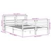 vidaXL Bed Frame without Mattress White 150x200 cm King Size Solid Wood Pine