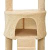 vidaXL Floor to Ceiling Cat Tree Beige 220-240 cm