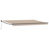 vidaXL Awning Manual Beige 500 x 300 x 165 cm Polyester and Metal