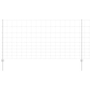 vidaXL Outdoor Wild Fence with Posts 50 x 1.2 m Galvanised Steel Mesh