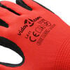 vidaXL Work Gloves 12 pcs Red and Black 11 / XXL Latex Coating