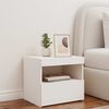 vidaXL Bedside Cabinet with LED Lights White 50x40x45 cm