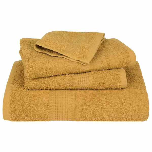 vidaXL Wash Towels 10 pcs "FROGN" Gold 30x30 cm 100% Cotton
