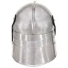 vidaXL Medieval Knight Helmet Antique Replica LARP Silver Steel