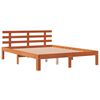 vidaXL Bed Frame without Mattress Wax Brown 135x190 cm Double Solid Wood Pine