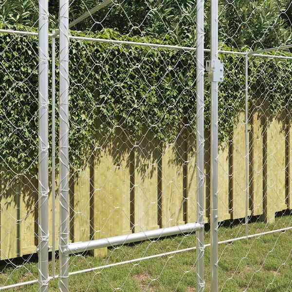 vidaXL Dog Cage Silver 600 x 200 x 200 cm Galvanised Steel
