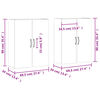 vidaXL Wall Mounted Cabinets 2 pcs Concrete Grey Engineered Wood