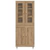vidaXL Highboard 2 pcs Artisan Oak Engineered Wood