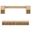 vidaXL 6 Piece TV Wall Units with LED Sonoma Oak Engineered Wood