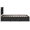 vidaXL Bed Frame with Drawer Black 120 x 200 cm Engineer Wood