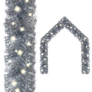vidaXL Garland | Silver | PVC | 10 metres | Christmas Garland | Other