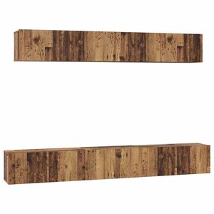 vidaXL TV Cabinet Set 5 pcs Old Wood Engineered Wood