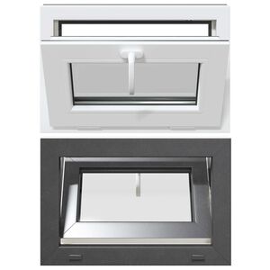 vidaXL Basement Window RISOR 60 x 40 cm PVC and Glass Anthracite