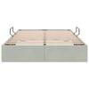 vidaXL Storage Bed with Mattress Light Grey 120 x 200 cm Velvet