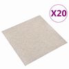 vidaXL Carpet 20 pcs Light Beige 50 x 50 cm 100% Polypropylene