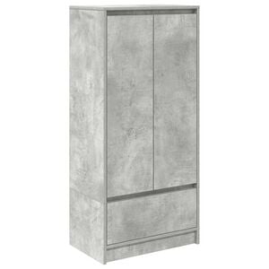 vidaXL Cabinet with Drawer Concrete Grey 55.5x34x119.5 cm Engineered Wood