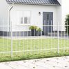 vidaXL Garden Fence White 1.7 x 0.8 m Powder-coated steel